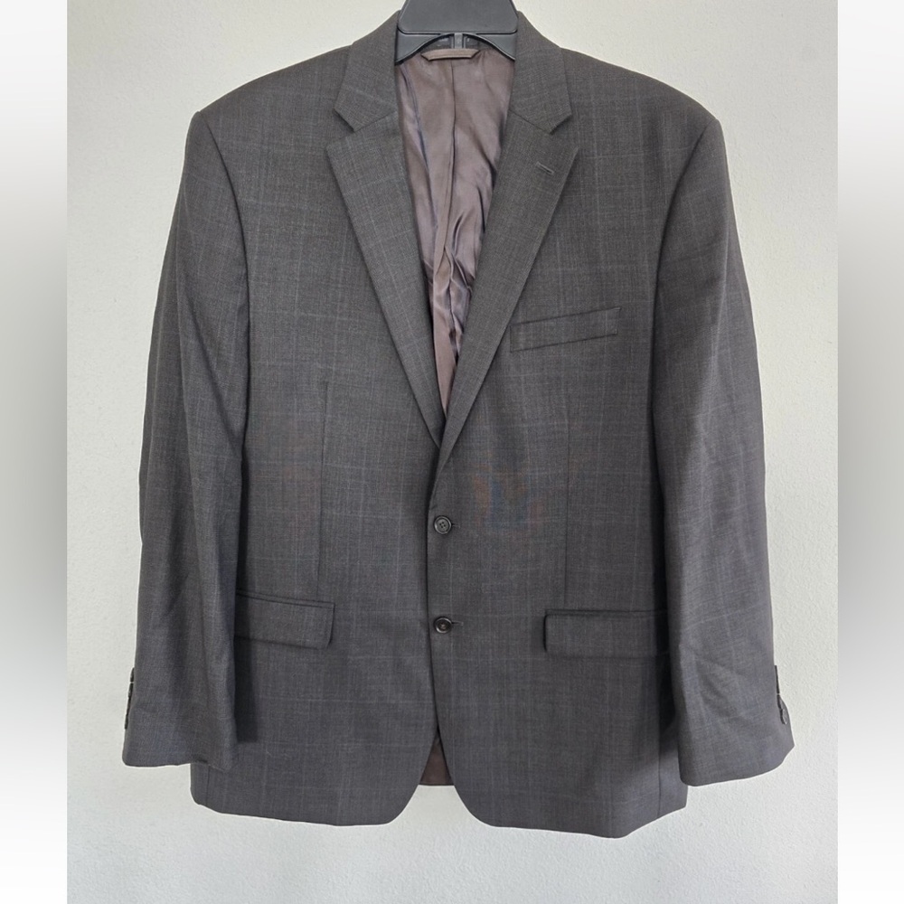 Lauren Ralph Lauren Sports Coat Men 44R Gray 100% Wool 2button Pinstripe Career - Picture 4 of 12